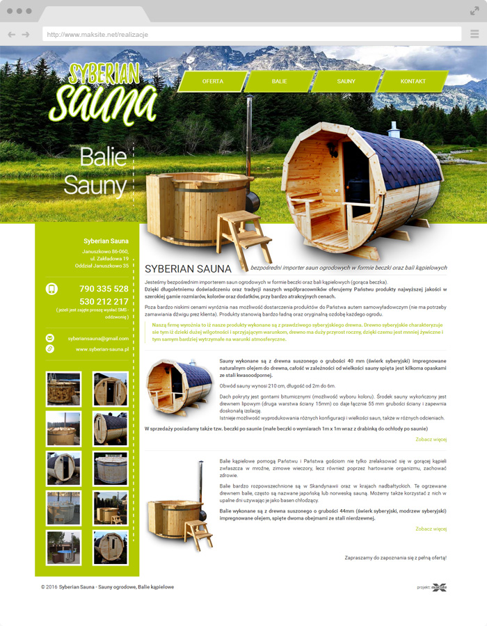 Syberian Sauna - Balie, Sauny ogrodowe
