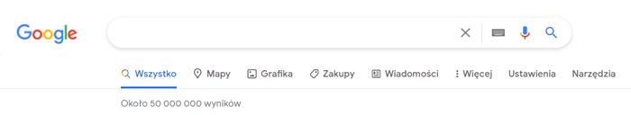 nagłówek Google