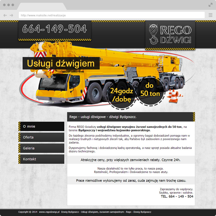 Rego - Crane services, mobile crane