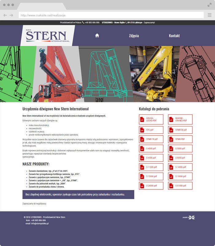 New Stern International crane equipment